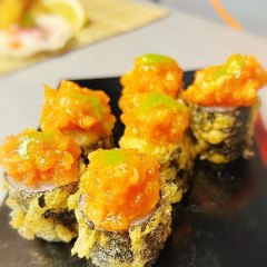 Tempura volcano rolls