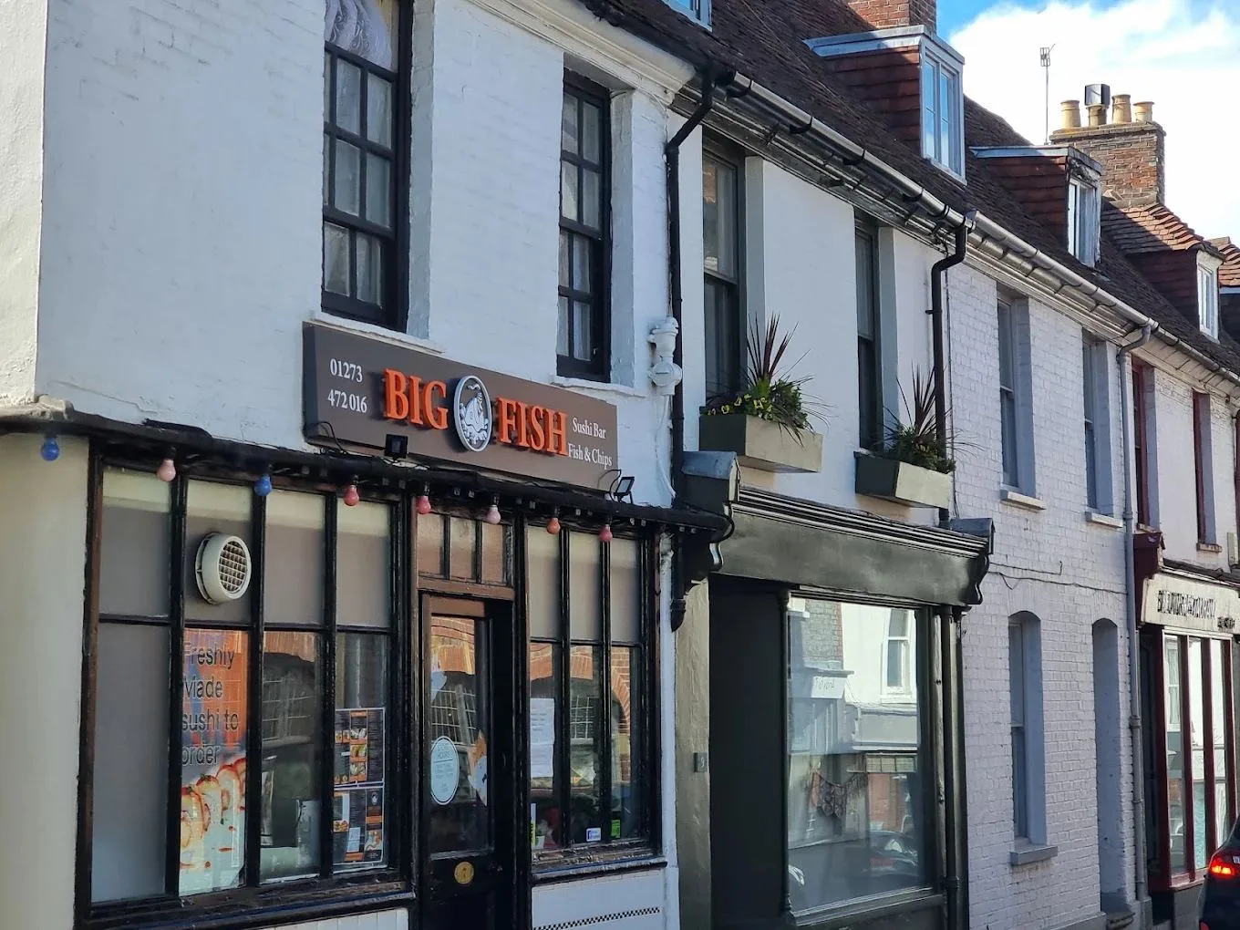 The Big Fish shop front on Fisher Street, Lewes